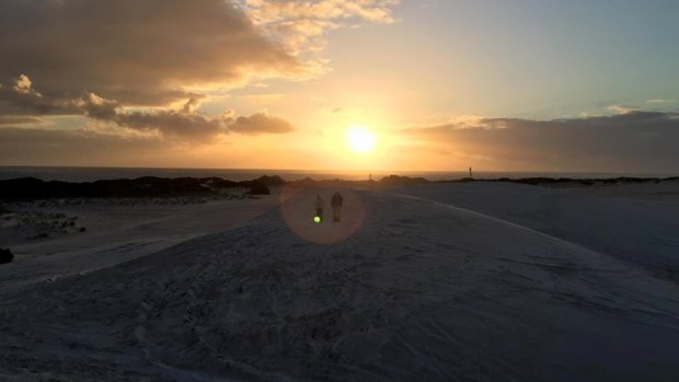 The beautiful sand dunes in Lancelin.