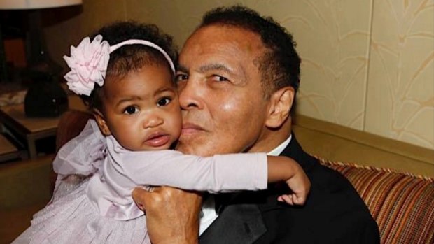 Muhammad Ali and granddaughter Sydney.