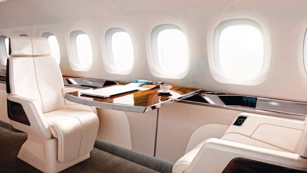 The interior design of the Aerion AS2 supersonic business jet.