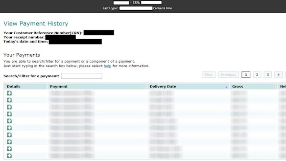 Centrelink payments are also made available via my.gov.au.