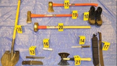 Tools police said Neal Falls had in his car.