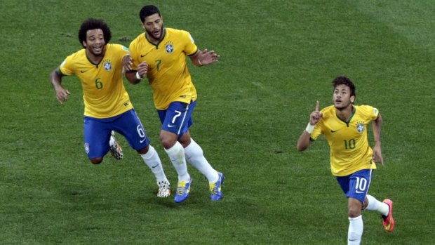 Neymar bagged two of Brazil's three goals against Croatia.