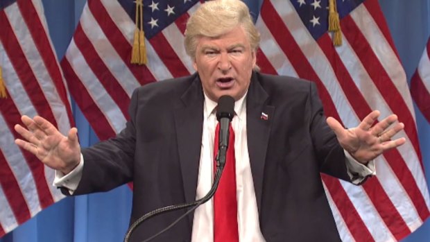 Alec Baldwin as Donald Trump on <i>Saturday Night Live</i>.