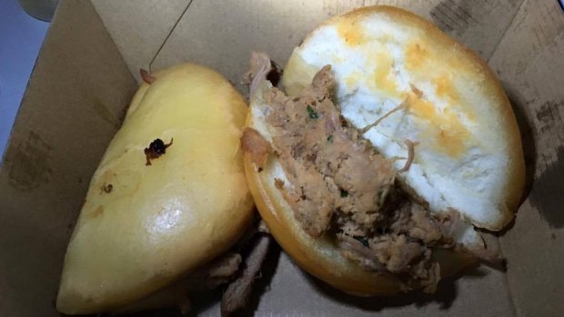 Some of the food that patrons complained about at the NYE Above the Harbour event.