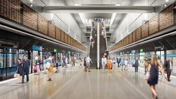 Melbourne, meet your new train station, with glass panels to help queuing.
