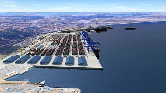 A 3D render of the Outer Harbour project 