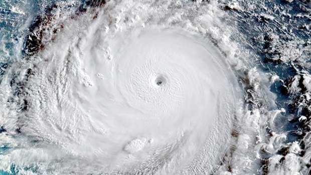 Super typhoon Soudelor as it spins away from the Mariana Islands.