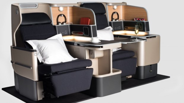 The design for the new Qantas A330 business class seat.