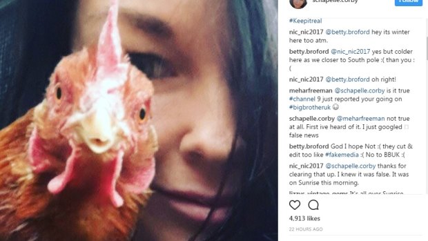 Schapelle Corby took to Instagram to deny reports she was set to appear on a UK reality show. 