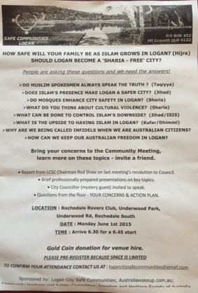 A flyer distributed by the Logan City Safe Communities group.