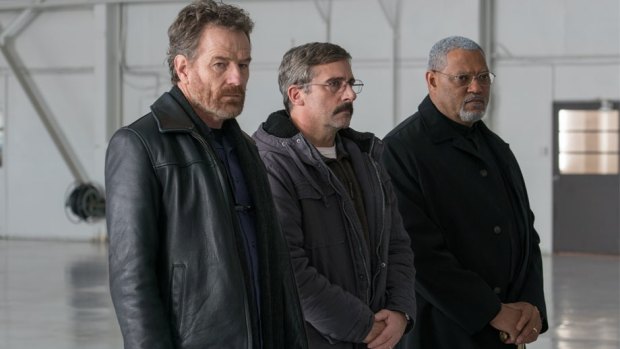 Bryan Cranston, Steve Carell and Laurence Fishburne in Richard Linklater's Last Flag Flying.
