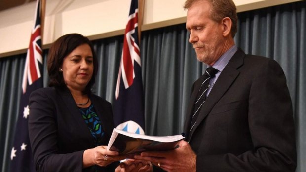 CCC chairman Alan MacSporran, pictured with Queensland Premier Annastacia Palaszczuk.