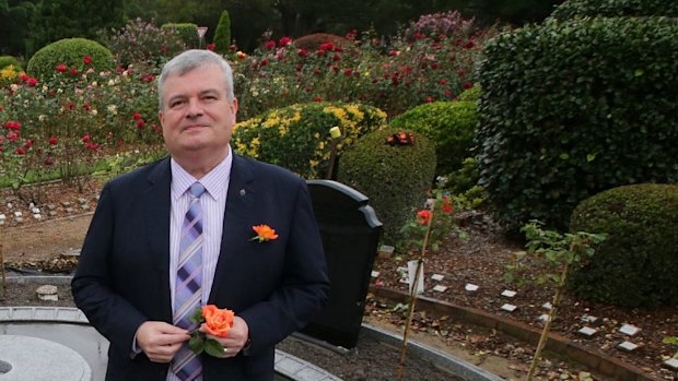 Graham Boyd at Woronora Cemetery where the Wonderfully Made Memorial was opened on Monday 10 April. 