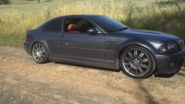 The BMW that allegedly hit speeds of 240km/h on the Hume Highway.