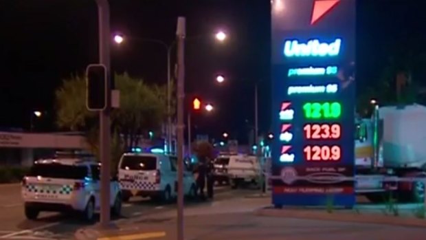 A man was at a Townsville service station in the early hours of Monday. 