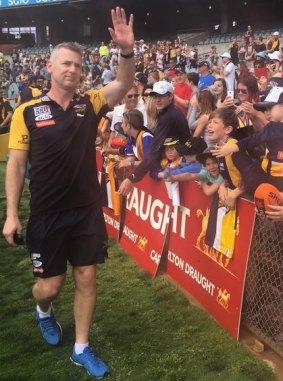 Adam Simpson thanked the Eagles faithful when he returned to Perth on Sunday - but says the anger from the grand final defeat still simmers.
