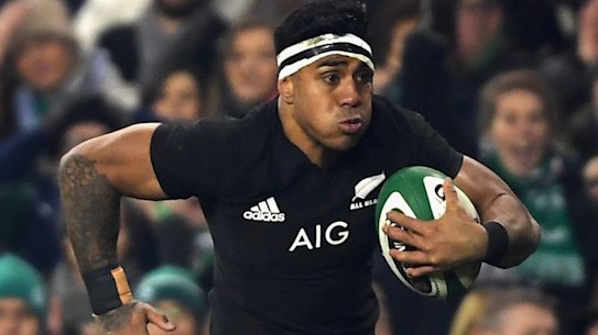 Revenge: Malakai Fekitoa breaks through to score as the All Blacks beat Ireland in Dublin.