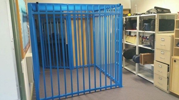 The cage in a Canberra school which led to an independent review.