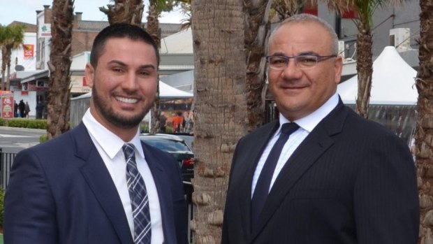 Salim Mehajer with his ally Liberal councillor Ronney Oueik. 