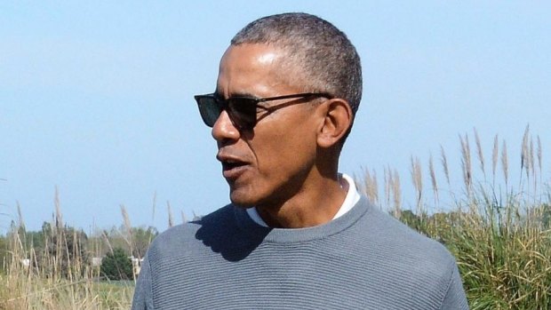Former United States President Barack Obama playing golf earlier this month. 