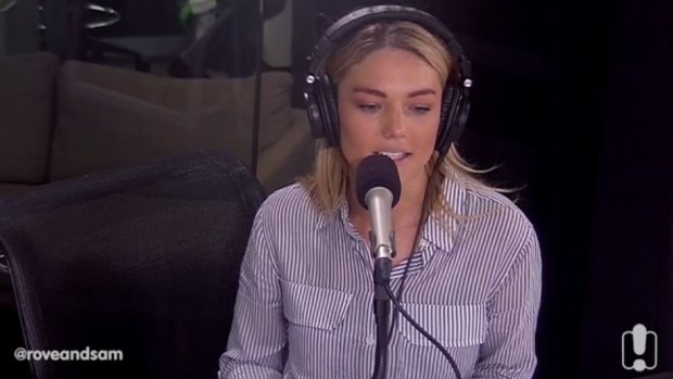Sam Frost speaking about her depression to Rove McManus.
