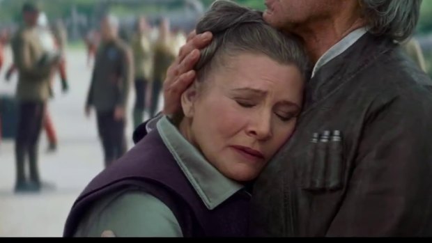 Princess Leia weeps