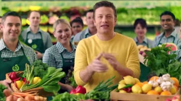 Front man: Jamie Oliver in the video.