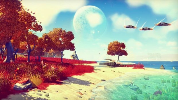 Stunning detail in the sci-fi world created in new game No Man's Sky.
