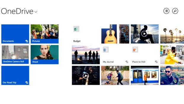 Rebrand: A screenshot of Microsoft's OneDrive.