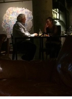 Clive Palmer and Jacqui Lambie pictured meeting in Canberra on Sunday night.