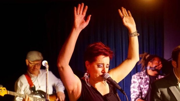 Nina Ferro performs at a memorial show for Prince at Bennetts Lane Jazz Club on Saturday.
