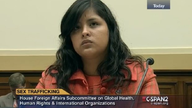 Testimony: Karla Jacinto in a screengrab from C-Span.
