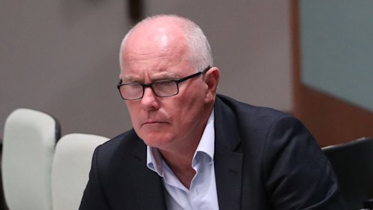 Veteran journalist Michael Gordon observes Question Time at Parliament House in Canberra. 