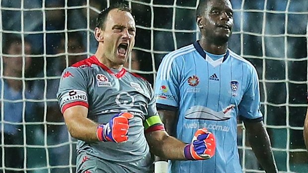 Eugene Galekovic #1 of Adelaide United.