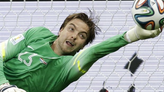 Penalty hero: Tim Krul came off the bench to save two penalties.