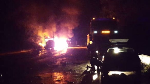 Two truck drivers dead after fiery head-on crash on Picton Road