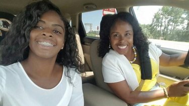 'My mother raised me with everything I needed': Kamiyah Mobley, now 18, left, with the woman she grew up calling "Momma", Gloria Williams.
