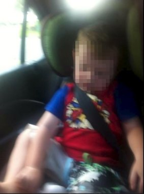 Puzzling: The image of a baby in the backseat of a car posted in response to Lily Ray's complaint on Travel Money Oz's Facebook page.