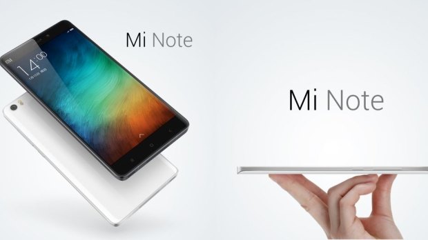 The Mi Note has drawn comparison's to the Samsung Galaxy Note and Apple's iPhone 6 Plus.