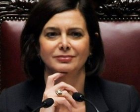 Laura Boldrini, the president of the Italian lower house of Parliament.
