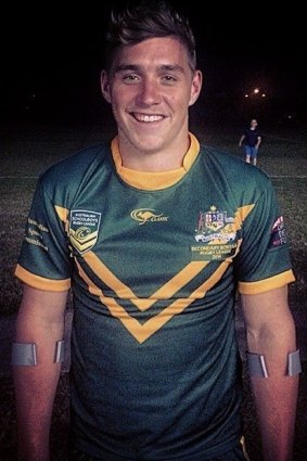 Regan Grieve in his Australian Schoolboys uniform.