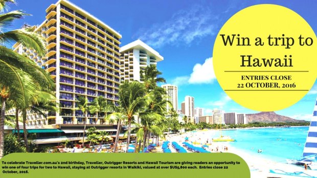 To celebrate Traveller.com.au's 2nd birthday, Traveller, Outrigger Resorts and Hawaii Tourism Oceania are giving readers an opportunity to win 1 of 4 trips for two to Hawaii, staying at Outrigger resorts in Waikiki. 