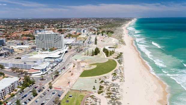 The Scarborough Beach development is due to be completed in April. 