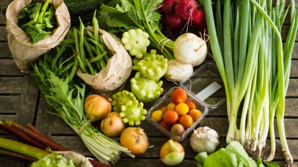 CSA box from Five Serves Produce.