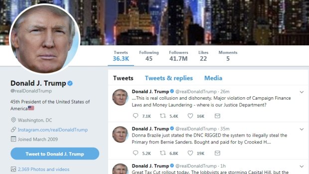 Donald Trump's Twitter account @realDonaldTrump was quickly restored.