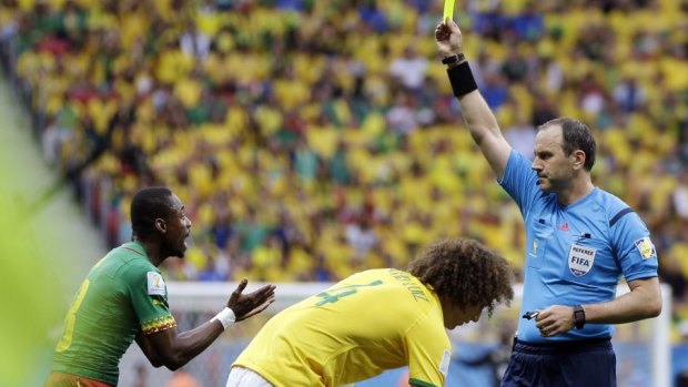 Multi-millionaire Eriksson refereed the game between Brazil and Cameroon.