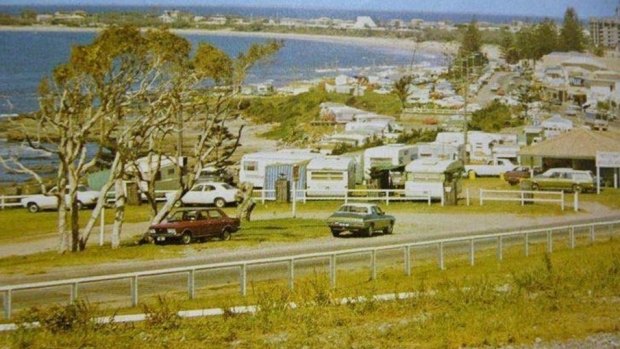 Mooloolaba Beach Caravan Park in the 1970s. 