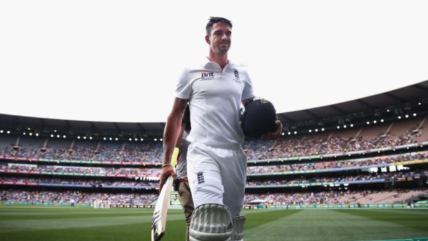 Melbourne meltdown: Kevin Pietersen after he was bowled by Mitchell Johnson during last year's Boxing Day Test.