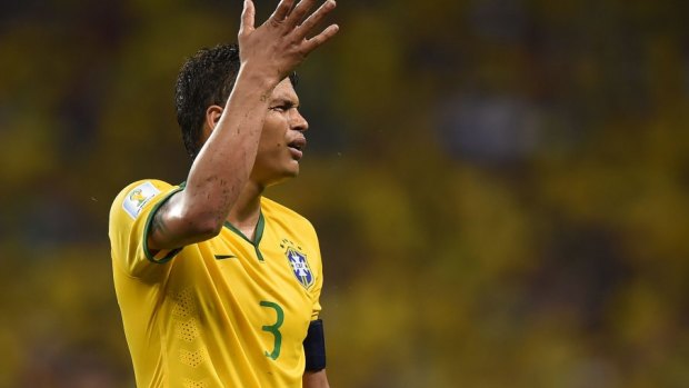 Brazil's Thiago Silva picked up a yellow card and will miss the semi-final.