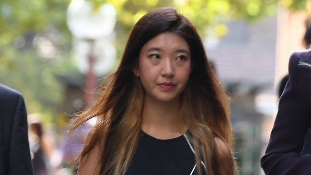 Brenda Lin arrives at court during the trial.